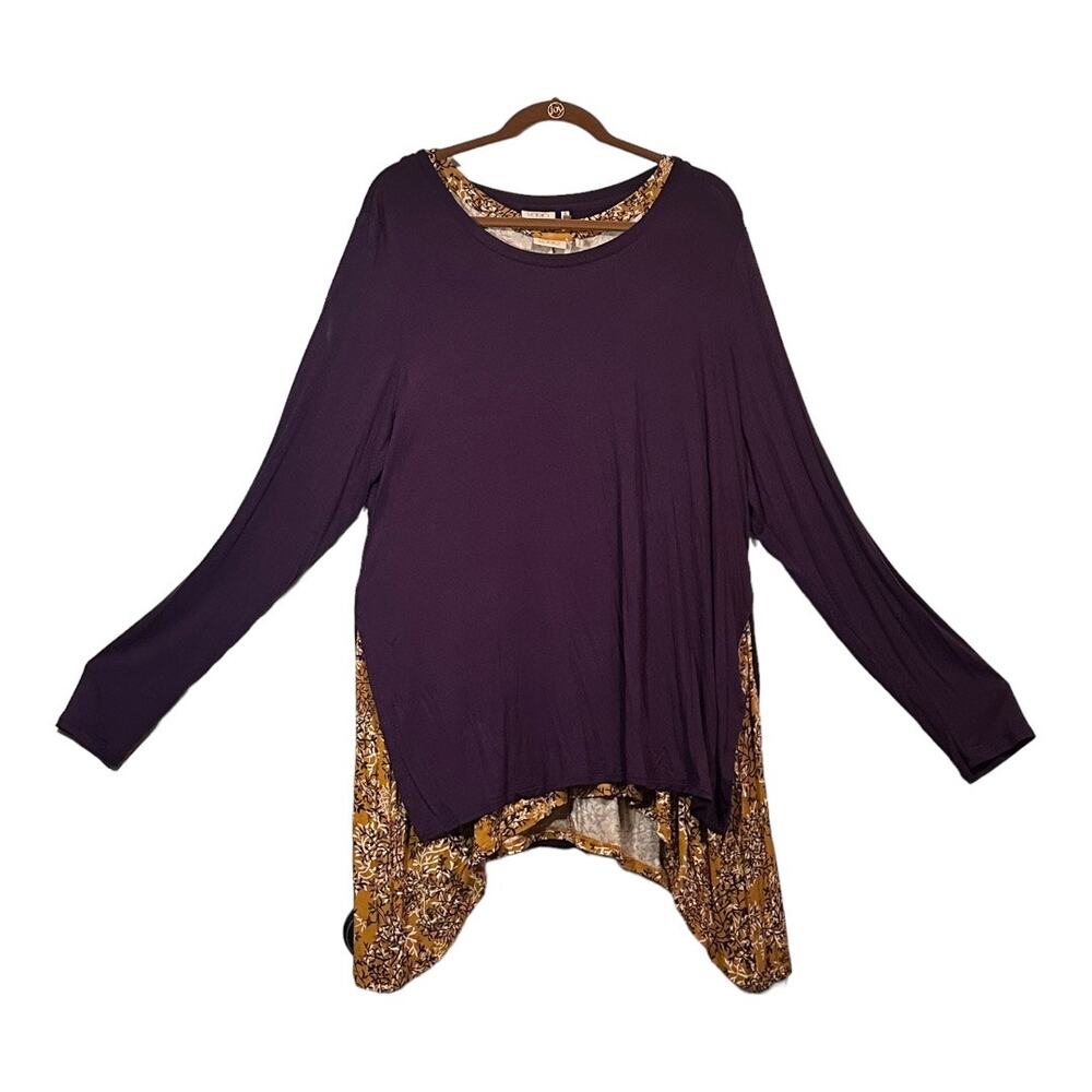 LOGO by Lori Goldstein Kint Top and Printed Tank Twin Set